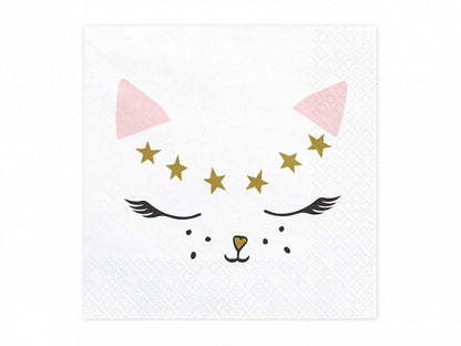 Kitty Servietten Katzen Party Rosa