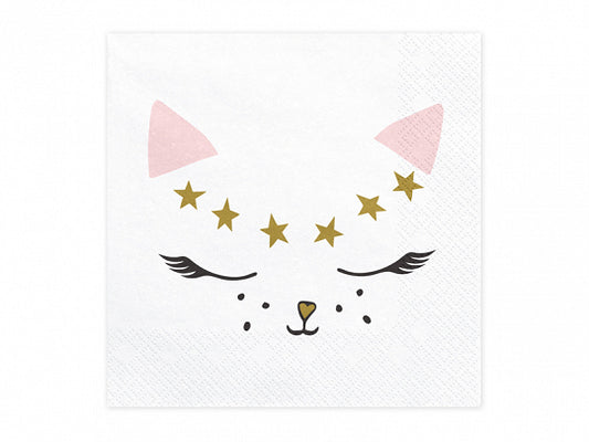 Kitty Servietten Katzen Party Rosa