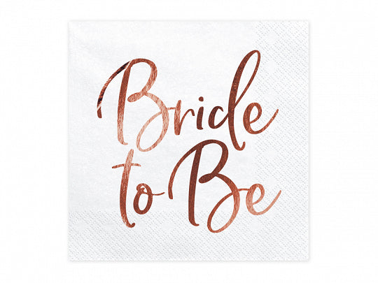 Bride to be Servietten Rosegold Rose Tischdeko