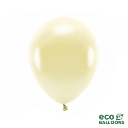 Eco Ballon Metallic Straw Creme Beige Elfenbein Strohgelb