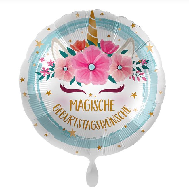Magische Glückwünsche Einhorn Party Folienballon