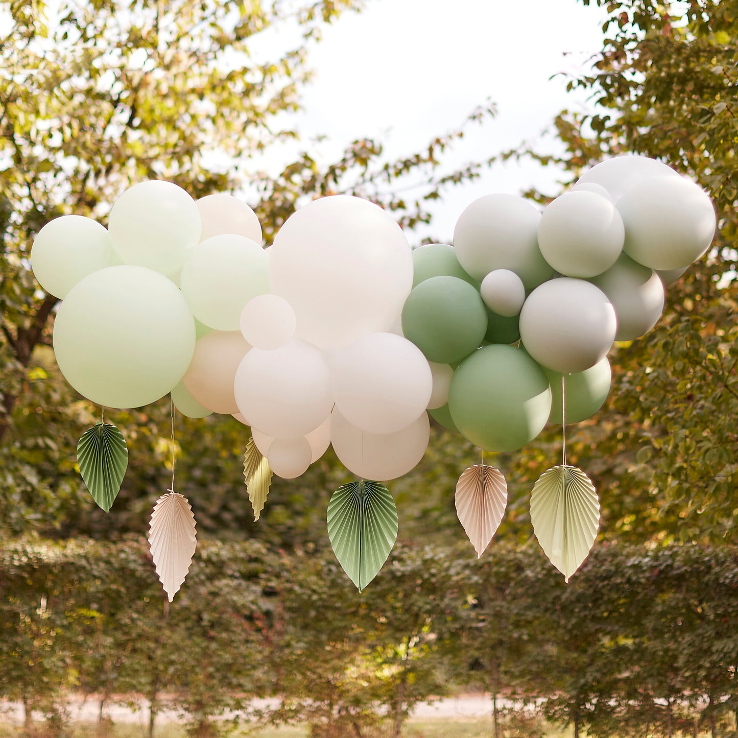 Ballongirlande Grün Pistazie Blätter