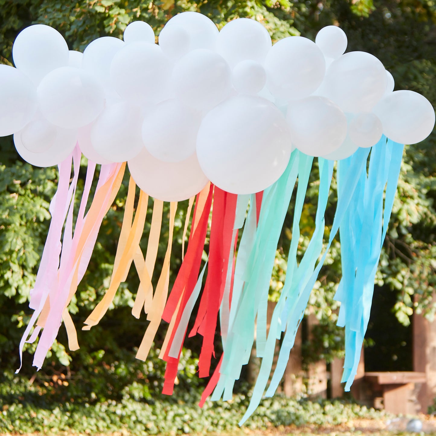 Ballongirlande Regenbogen Wolke