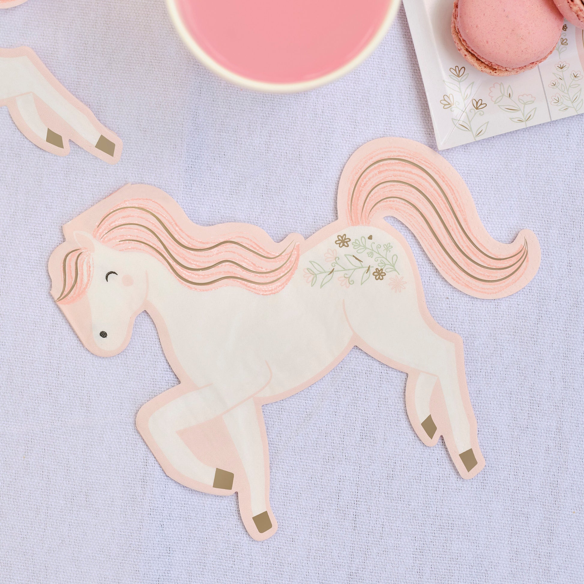 Servietten Pferde Prinzessin Rosa Party