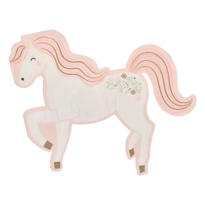 Servietten Pferde Prinzessin Rosa Party