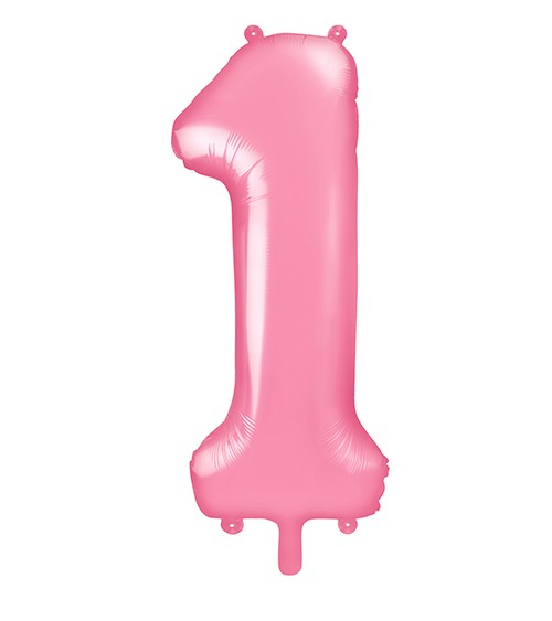 Zahlenballon Rosa Pink Folienballon 1 2 3 4 5 6 7 8 9 0 35cm 86cm Pastell