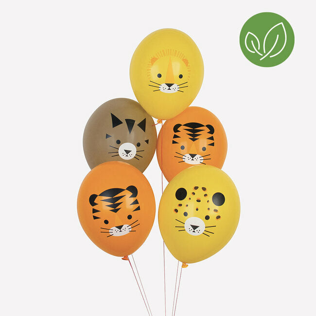 Dschungel Party Kinder Geburtstag Safari Luftballons Latexballons Motivballons Tiger Löwe Gepard