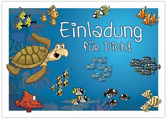 Einladung Unterwasser Party